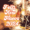 Feliz año nuevo 2024, Champaign GIF