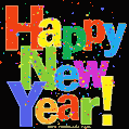 Bright and colorful typography New Year Animated GIF