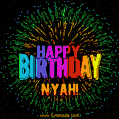 New Bursting with Colors Happy Birthday Nyah GIF and Video with Music