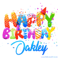 Happy Birthday Oakley - Creative Personalized GIF With Name