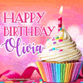 Happy Birthday Olivia - Lovely Animated GIF