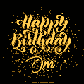 Happy Birthday Card for Om - Download GIF and Send for Free