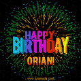 New Bursting with Colors Happy Birthday Orian GIF and Video with Music