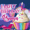 Happy Birthday Osama - Lovely Animated GIF