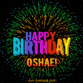 New Bursting with Colors Happy Birthday Oshae GIF and Video with Music