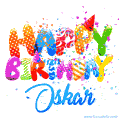 Happy Birthday Oskar - Creative Personalized GIF With Name