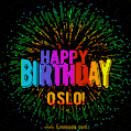 New Bursting with Colors Happy Birthday Oslo GIF and Video with Music