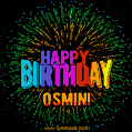 New Bursting with Colors Happy Birthday Osmin GIF and Video with Music