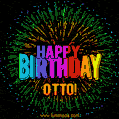 New Bursting with Colors Happy Birthday Otto GIF and Video with Music