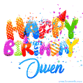 Happy Birthday Owen - Creative Personalized GIF With Name