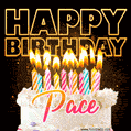 Pace - Animated Happy Birthday Cake GIF for WhatsApp