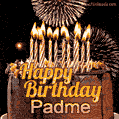 Chocolate Happy Birthday Cake for Padme (GIF)