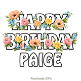 Beautiful floral arrangement with roses swaying gently for Paige s birthday