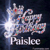 Sparkly animated GIF for Paislee displaying a luxury silver headpiece decorated with rubies and sapphires.
