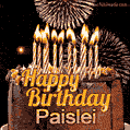 Chocolate Happy Birthday Cake for Paislei (GIF)