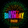 New Bursting with Colors Happy Birthday Pari GIF and Video with Music