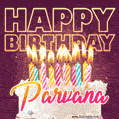 Parvana - Animated Happy Birthday Cake GIF Image for WhatsApp