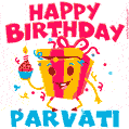 Funny Happy Birthday Parvati GIF