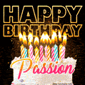 Passion - Animated Happy Birthday Cake GIF Image for WhatsApp