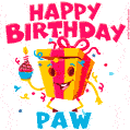 Funny Happy Birthday Paw GIF