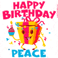 Funny Happy Birthday Peace GIF