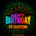 New Bursting with Colors Happy Birthday Peighton GIF and Video with Music