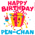 Funny Happy Birthday Pen-Chan GIF