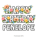 Beautiful floral arrangement with roses swaying gently for Penelope s birthday