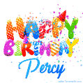 Happy Birthday Percy - Creative Personalized GIF With Name