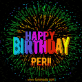 New Bursting with Colors Happy Birthday Peri GIF and Video with Music