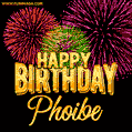 Wishing You A Happy Birthday, Phoibe! Best fireworks GIF animated greeting card.
