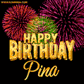 Wishing You A Happy Birthday, Pina! Best fireworks GIF animated greeting card.