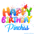 Happy Birthday Pinchas - Creative Personalized GIF With Name