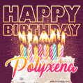 Polyxena - Animated Happy Birthday Cake GIF Image for WhatsApp