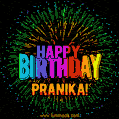 New Bursting with Colors Happy Birthday Pranika GIF and Video with Music