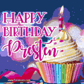 Happy Birthday Presten - Lovely Animated GIF