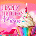 Happy Birthday Prisca - Lovely Animated GIF