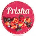 Happy Birthday Cake with Name Prisha - Free Download