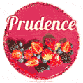 Happy Birthday Cake with Name Prudence - Free Download