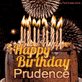 Chocolate Happy Birthday Cake for Prudence (GIF)
