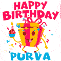 Funny Happy Birthday Purva GIF