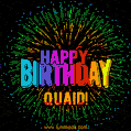 New Bursting with Colors Happy Birthday Quaid GIF and Video with Music