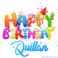 Happy Birthday Quillan - Creative Personalized GIF With Name
