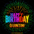 New Bursting with Colors Happy Birthday Quintin GIF and Video with Music