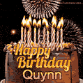 Chocolate Happy Birthday Cake for Quynn (GIF)