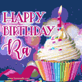 Happy Birthday Ra - Lovely Animated GIF