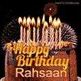 Chocolate Happy Birthday Cake for Rahsaan (GIF)