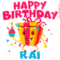 Funny Happy Birthday Rai GIF