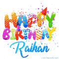 Happy Birthday Raihan - Creative Personalized GIF With Name