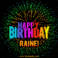 New Bursting with Colors Happy Birthday Raine GIF and Video with Music